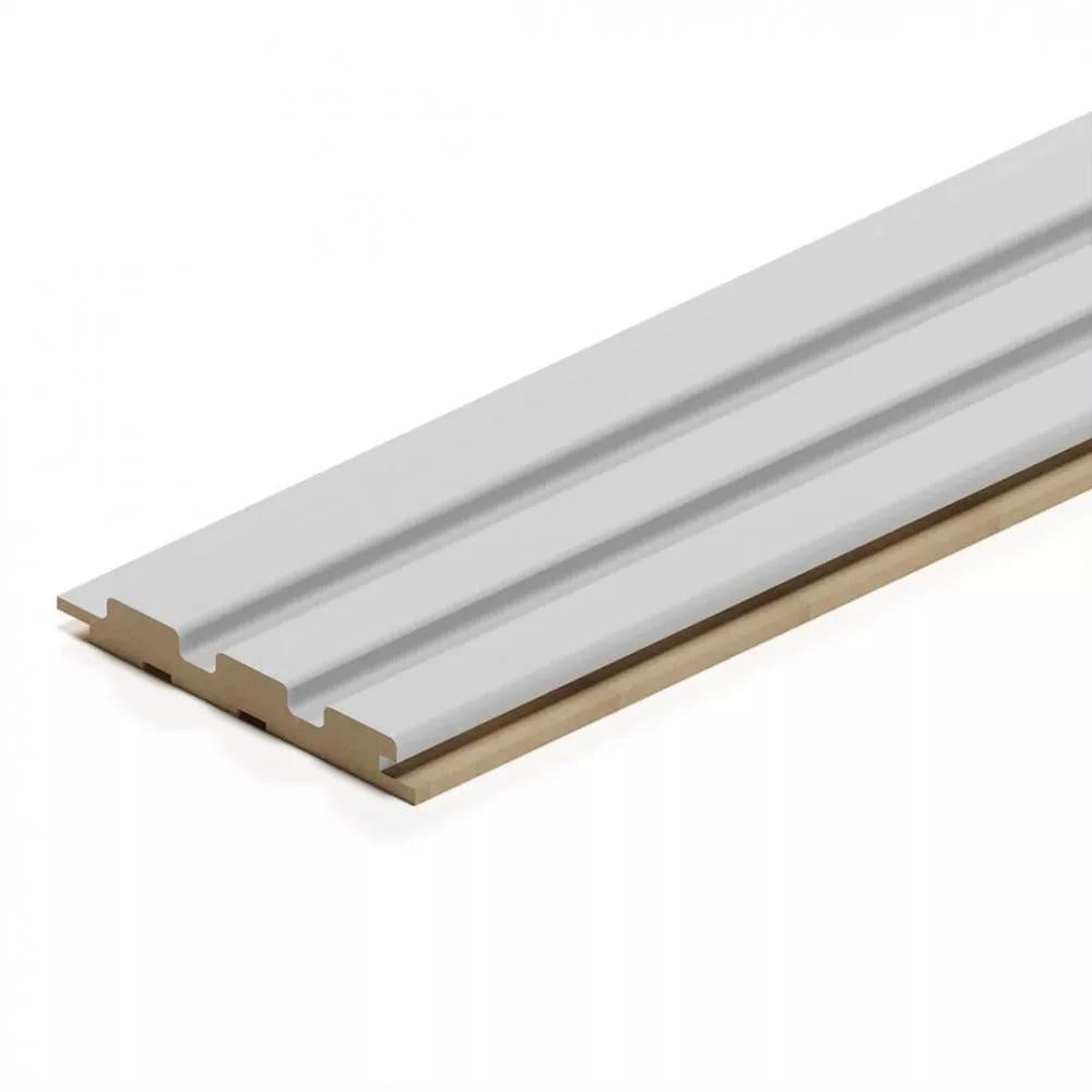 Doga 3D Legno in MDF White – 119x16x2750 mm