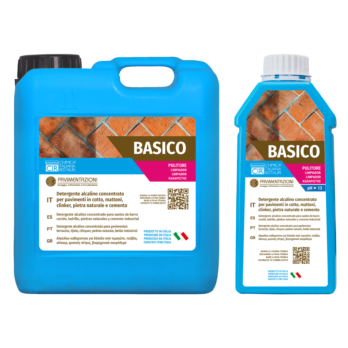 Basico - Detergente alcalino concentrato per pavimenti 1 Litro