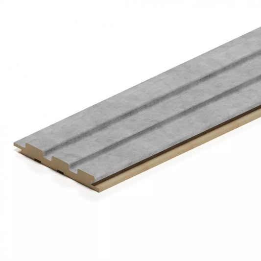 Doga 3D Legno in MDF Grigio Chicago – 119x16x2750 mm