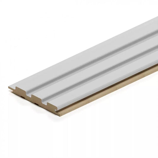 Doga 3D Legno in MDF White – 119x16x2750 mm