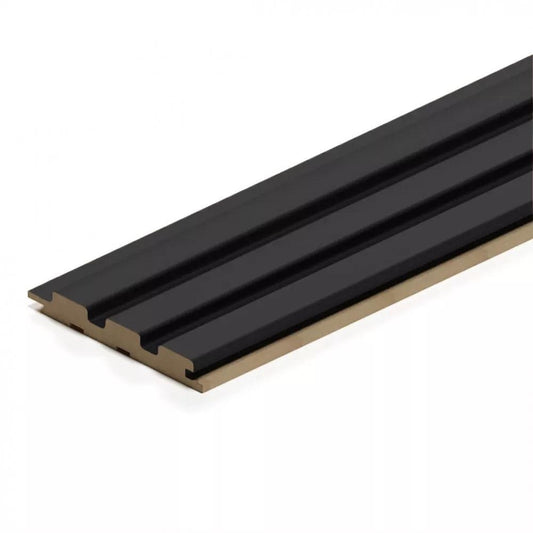 Doga 3D Legno in MDF Black – 119x16x2750 mm