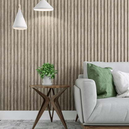 Parete con doghe 3D Legno in MDF Vintage – 119x16x2750 mm